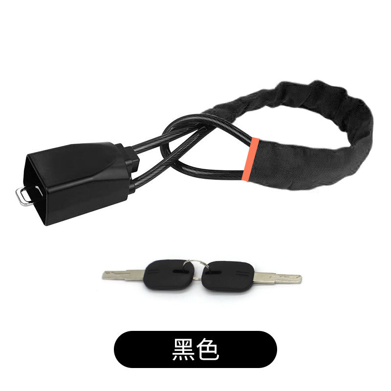 Car Steering Wheel Lock with Retractable Steel Cable