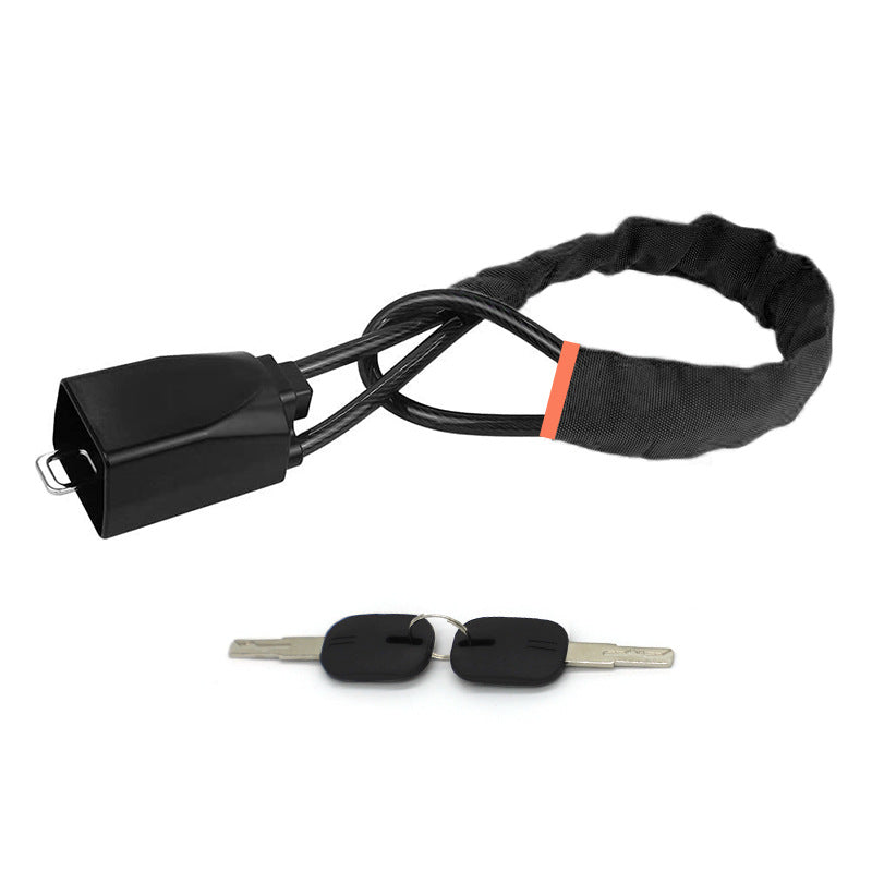 Car Steering Wheel Lock with Retractable Steel Cable
