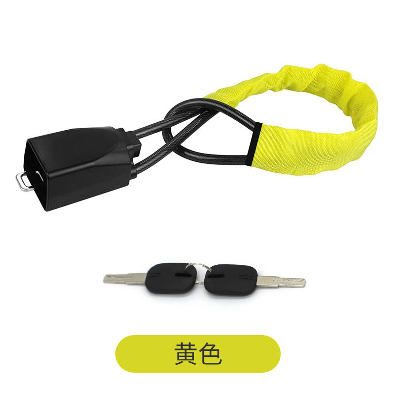 Car Steering Wheel Lock with Retractable Steel Cable