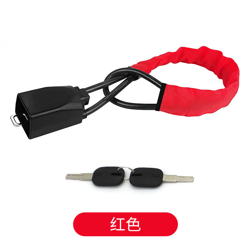 Car Steering Wheel Lock with Retractable Steel Cable